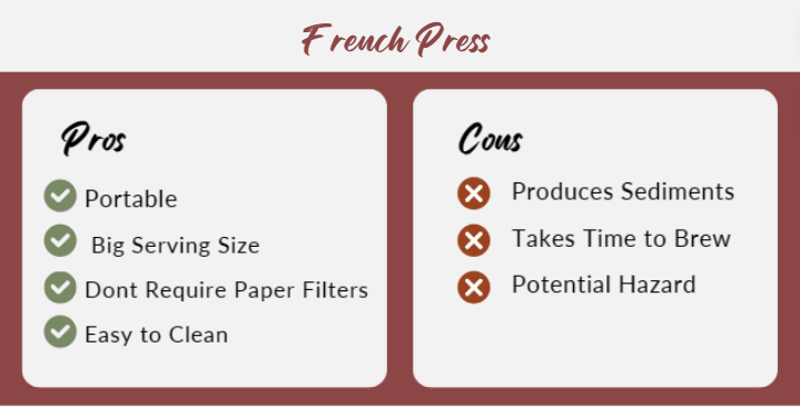 french press pros and cons